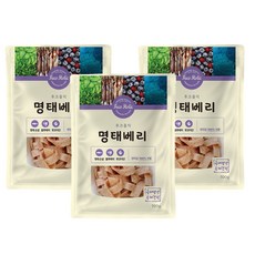 후코홀릭 강아지 건조 간식, 명태 + 베리 혼합맛, 100g, 3개 - 후코아이