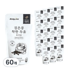 바디라이크 검은콩 착한 두유 콩물 99.9% 무가당, 185ml, 60개