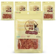 더주스 수제의여왕 건조간식, 연어스테이크, 70g, 5개 - 강아지연어간식