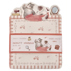CARD LOVER 信的戀人 便簽紙, 夏日貓 美妝, 60張, 3個