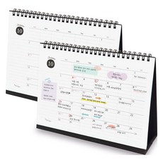 아이씨엘디자인 Scheduler Desk 캘린더 라지 2025, 혼합색상, 2개