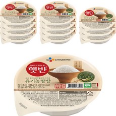 햇반 유기농 쌀밥, 210g, 12개