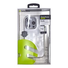 SwitchEasy 魚骨牌 Nude 軍規防摔透明手機殼，適用於2024 iPhone Pro，16英尺防震, iPhone 16 Pro, 透明