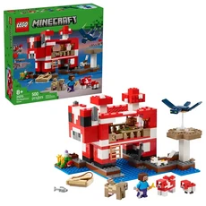 LEGO 21270 Minecraft 蘑菇屋積木玩具，500片拼裝益智啟發創意, 1盒