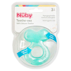 Nuby 小魚軟質固齒器, 單品, 水綠色, 1個