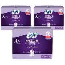 쏘피 바디피트 볼록맞춤 안심숙면 슈퍼롱 생리대, 오버나이트 이상, 10개입, 3개
