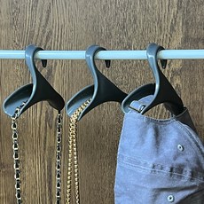 러빙랩 모자 스카프 다용도 아치형 가방걸이, 그레이, 1세트
