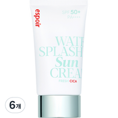 에스쁘아 워터 스플래쉬 선크림 프레쉬 시카 SPF50+ PA++++, 6개, 60ml