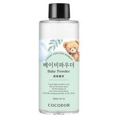 COCODOR 珂珂朵爾 Refill Diffuser 室內擴香補充瓶 - 親親寶貝 200ml，聞得到的清新自然清爽感，增添生活質感，通過SGS安全檢測, BABY POWDER 親親寶貝, 1瓶
