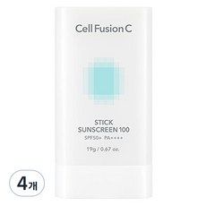 셀퓨전씨 썬스크린 100 스틱 SPF50+ PA++++, 19g, 4개