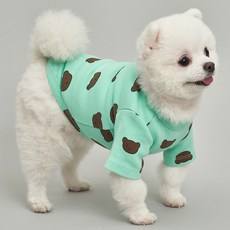 도그아이 강아지 베어베어 티셔츠, 민트