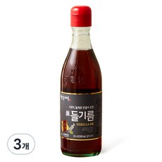 밥상마루 100% 들깨로 만들어 진한 들기름, 350ml, 3개