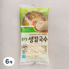 풀무원 생칼국수 2인분, 320g, 6개