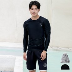 AQUATICA 男款長袖防曬泳衣+綁帶短褲套裝 AQAMAH