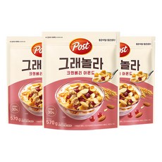 Post 蔓越莓杏仁穀片, 570g, 3包