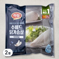 하림 수비드 닭가슴살 오리지널 6개입, 600g, 2봉