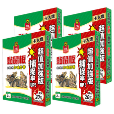 PROCATCH 上黏 加味奶香黏鼠板 中型, 2片, 4盒裝 超黏性 誘捕神器 家用滅鼠, 4盒