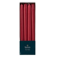 SPAAS Festilux錐形蠟燭 紅色 8入, 62g, 1盒, 無香型