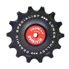 TRiPEAK 不銹鋼鋼珠導輪, Jacky Wheel 12/14T, 適用於Shimano R92xx/81xx/71xx, 黑色, 1組