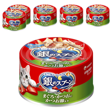 유니참긴노스푼 고양이 간식캔, 혼합맛(참치/가다랑어포맛), 70g, 6개 혼합맛(참치/가다랑어포맛), 70g, 6개