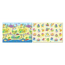 BABY CARE 皇冠遊戲墊 M(185 x 125 x 1.2cm) 恐龍運動會 寶寶遊戲墊 爬行墊, M(185 x 125 x 1.2cm)
