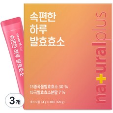 내츄럴플러스 속편한 하루 발효효소 30포, 120g, 3개