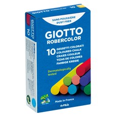 GIOTTO 無毒環保粉筆(10色) 1入,安全無毒，色彩鮮明，激發孩子無限想像力