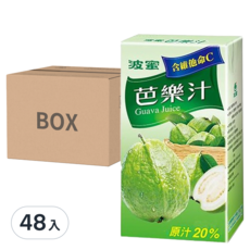 波蜜 含C芭樂汁，含維他命C 抗氧化效果佳，果汁含量高 香甜好喝，順口暢飲 不甜不膩, 300ml, 48入