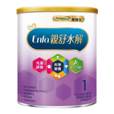 Mead Johnson 美強生 親舒部分水解1號蛋白嬰兒配方奶粉, 乳糖含量減少70%以上, 添加鐵質, 溫和配方, 適合0至12個月, 800g, 1罐