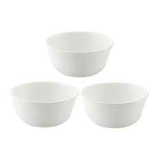 Corelle 康寧 素色餐碗, 828毫升 3入, 白色, 3個