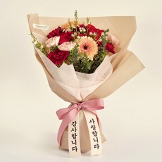 프레시가든 카네이션 장미 꽃다발 레드_M, 레드 레드