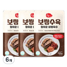 우리식품 보쌈수육 참쉬운 비법육수, 150g, 6개
