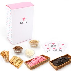 巧克力棒DIY組, 1組, 棒子餅乾 40入+巧克力 200g+裝飾品+包裝