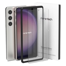 rorentech Galaxy強化玻璃全覆蓋相容指紋識別螢幕保護貼, 1組