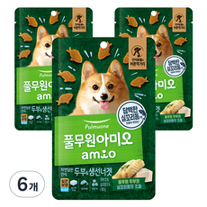 아미오 강아지 자연 담은 간식 80g, 두부 + 생선너겟 혼합맛, 6개