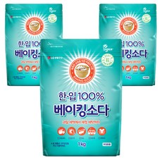 한입 100% 베이킹소다, 3개, 1kg