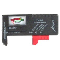 Mayka 明家 電池測試器 TM-B2，適用於 1.5V 鈕扣型電池，9V電池, 1個