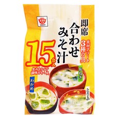 Masuya Miso 升屋 15食入綜合即食味噌湯，含3種食材：裙帶菜、豆腐和青蔥, 300g, 1袋