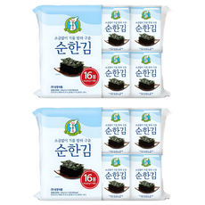 지도표 성경김 소금없이 기름 발라 구운 순한김, 64g, 2개 64g