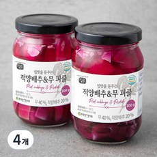담가 적양배추 무 피클, 300g, 4개