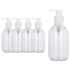 펌프 로션 샴푸 공병 용기 500ml, 흰색(캡), 5개