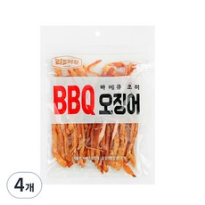 리프레쉬 갈비오징어 바비큐 조미 BBQ 오징어, 200g, 4개