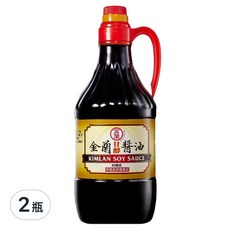 KIMLAN 金蘭 甘醇醬油，非基因改造黃豆，無添加味精和防腐劑，適用於滷、炒、沾、拌, 1.5L, 2瓶