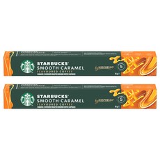 STARBUCKS 星巴克 Nespresso咖啡機適用咖啡膠囊 柔滑焦糖風味, 5.1g, 10顆, 2盒