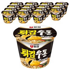 농심 튀김우동 큰사발면 111g, 16개