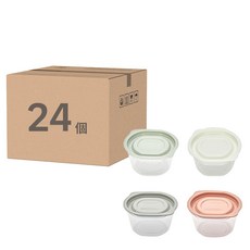 Cimelax Cook Bop 可微波冷凍保鮮盒 275ml, 綠色+粉色+白色+灰色, 24入, 綠色 + 粉色 + 白色 + 灰色, 24個