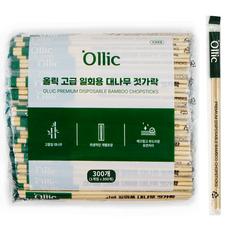 올릭 고급 일회용 대나무 젓가락, 300개입, 1개