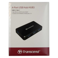 Transcend 創見 極速USB 3.1 HUB多功能4埠集線器 HUB3, TS-HUB3K, 1個