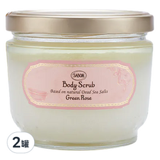 SABON 全新升級 身體磨砂膏 以色列綠玫瑰, 600g, 2罐
