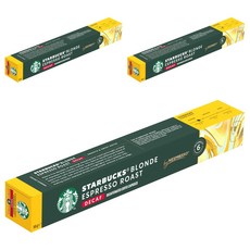 스타벅스 디카프 블론드 에스프레소 로스트 네스프레소 호환 캡슐커피, 5.5g, 10개입, 3개 5.5g, 10개입, 3개